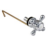 Buckingham Toilet Flush Cross Handle Side Mount - Chrome
