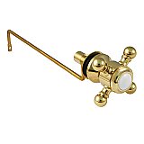 Buckingham Toilet Flush Cross Handle Side Mount - Polished Brass