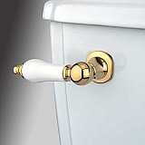Porcelain Toilet Flush Lever - Polished Brass