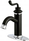 Fauceture Royale Single-Handle Monoblock Bathroom Faucet - Matte Black / Chrome