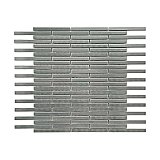 Meta 1/2" x 4" Stainless Steel over Ceramic Brick Tile - Sold Per Piece - .98 Sq. Ft.