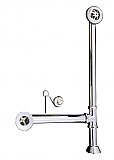 Solid Brass Leg Tub Drain & Overflow Unit - Multiple Finishes