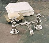 8" Columbia Solid Brass Bridge Faucet - Metal Cross Handles - Multiple Finishes Available