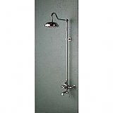 Solid Brass Thermostatic Exposed Shower Faucet Set with Spout - Multiple Finishes Available