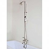 Solid Brass Thermostatic Shower & Tub Filler Complete Set with Handheld Shower - Multiple Finishes Available