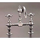 Deck Mount Solid Brass Kitchen Faucet - 8" on Center - Multiple Finishes Available