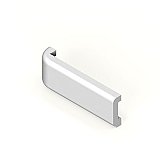 Box Cap Ceramic Tile Molding - 2" x 6" - Radius Outside Corner Return - Left