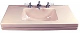 Antique Vitreous China "Symphony" Console Bathroom Sink Top in Venetian Pink by American "Standard" - Circa 1950