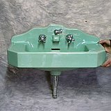 Antique "Standard" Green Wall Hung Sink