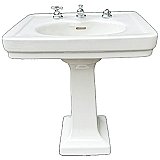 Antique Standard "Tiffin" China Pedestal Sink - Circa 1926