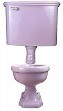Antique "Standard" Monaco "Orchid of Vincennes" Purple Two-Piece Toilet