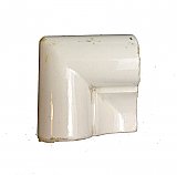 Antique A.E. Tile Co  (American Encaustic) White Crackle Glaze P-Cap Frame Outside Corner Trim Tile