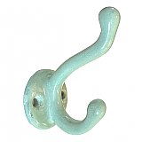 Antique Green Enameled Wall Mounted Robe or Towel Hook - Circa 1925