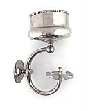 Antique "Brasscrafters" Nickel Plated Wall-Mounted Bathroom Cup and Toothbrush Holder Circa 1900