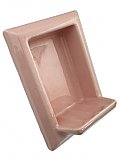 Antique  Pink Tiled-In Soap Dish Niche - Circa 1945