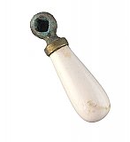 Antique Unmarked Porcelain and Nickel Faucet Lever Handle
