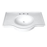 Fauceture Imperial 37" x 22" Ceramic Console Sink Basin - White