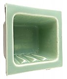 Antique "Mosaic Tile Co." Sea Spray Green Tile-In Ceramic Bathroom Soap Niche or Dish - Circa 1920