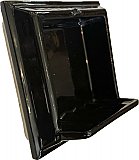 Antique Fairfacts "Bilt-In" Black 6" x 6" Subway Tile Ceramic Tiled-In Soap Dish - Circa 1919