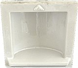 Antique Fairfacts White Porcelain 6" Tiled-In Cup Holder Niche - Circa 1920