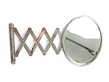 Antique Nickel Plated Beveled Shaving Mirror
