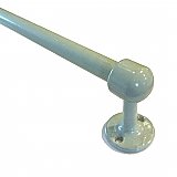 Antique 24" Green Enameled Towel Bar w/ Ends - Circa 1925
