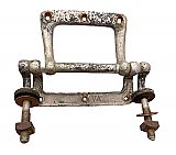 Antique Nickel Plated Toilet Seat Hinge Set - Circa 1910