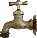 Antique Nickel Plated Brass Wall Mount Bib Faucet Tap