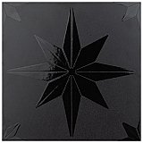 Stella Lustre Midnight 9-3/4" x 9-3/4" Porcelain Wall Tile - 16 Tiles Per Case - 10.88 Square Feet
