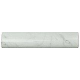 Classico Carrara Glossy Pencil Bullnose 1-1/4" x 6" Ceramic  Wall Trim - Sold Per Piece - .06 Square Feet Per Piece