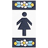 Sevillano Flora Address Accents Girl 2-1/8" x 4-3/8" Ceramic Wall Tile - Sold by the individual piece