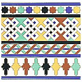 Sevillano Giralda Cenefa 7-7/8" x 7-7/8" Ceramic Wall Border Tile - 25 Tiles Per Case - 11.0 Sq. Ft.
