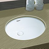 Isabella Plus Collection 16 inch Oval Undermount basin with overflow and rear center drain