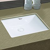 Isabella Plus Collection  21 inch Rectangular Undermount basin with overflow and rear center drain