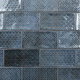 Camden Decor Azurro 4" x 8" Ceramic Subway Wall Tile - Sold Per Case of 50 - 11.90 Square Feet