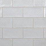 Camden Decor Antique Bianco 4" x 8" Ceramic Subway Wall Tile - Sold Per Case of 50 - 11.90 Square Feet