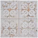 Antigua Lis White 13" x 13" Porcelain Wall Tile - Sold Per Case of 9 - 10.62 Sq. Ft.