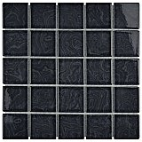 Resort Storm Black 12" x 12" Porcelain Mosaic Tile - 10 Tiles Per Case - 10.2 Sq. Ft.