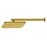 Kingston Brass K250A7CK Shower Scape 9-5/8" Square Shower Head with Shower Arm - Brushed Brass