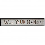 Wooden "Wash Your Hands" Framed Wall Sign