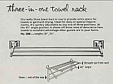 Antique Hall Mack 24" "Three-in-One Towel Rack" - Display Shelf - Circa 1962