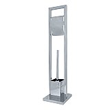 Kingston Brass SCC8341 Pedestal Toilet Paper Holder with Toilet Brush Holder - Polished Chrome
