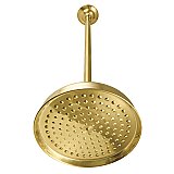 Kingston Brass K225K27 10" Showerhead with 17" Ceiling Mounted Shower Arm - Brushed Brass