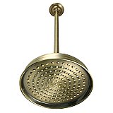 Kingston Brass K225K23 10" Showerhead with 17" Ceiling Mounted Shower Arm - Antique Brass