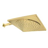 Kingston Brass KX8222CK Shower Scape 12" Rainfall Square Shower Head with 16" Shower Arm - Polished Brass