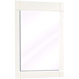 Jeffrey Alexander Astoria Modern 22" x 34" Framed Wood Wall Mirror - Cream White