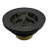 Kingston Brass KBS1000 Kitchen Sink Basket Strainer, Black Stainless Steel