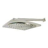 Kingston Brass KX8228CK Shower Scape 12" Rainfall Square Shower Head with 16" Shower Arm - Brushed Nickel