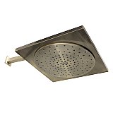 Kingston Brass KX8223CK Shower Scape 12" Rainfall Square Shower Head with 16" Shower Arm - Antique Brass