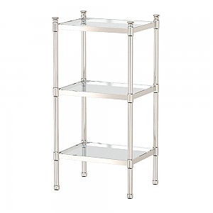 3 Tier Taboret Shelf - Polished Nickel